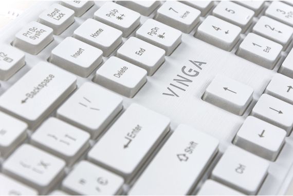 Клавіатура дротова мембранна Vinga KB410 White USB | Зображення 7