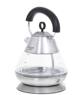 Електрочайник скляний Adler 1282 STRIX 2200 Вт | Зображення 1