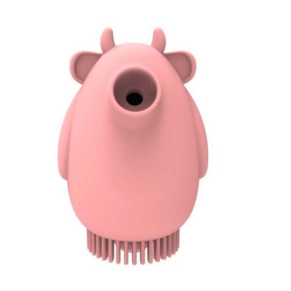 Клиторальный двусторонний вибратор-вуманайзер "Бычек" (вакуумный стимулятор) USB розовый – Вибраторы | Зображення 2