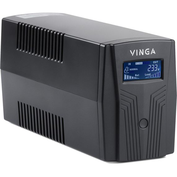 Пристрій безперебійного живлення Vinga LCD 600VA plastic case with USB (VPC-600PU) | Зображення 1
