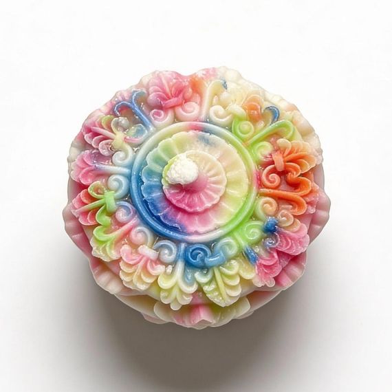 Свеча низкотемпературная люминесцентная рельефная GlowKink VIP-концентрация, разноцветная, 233 г Sex Aura | Зображення 8