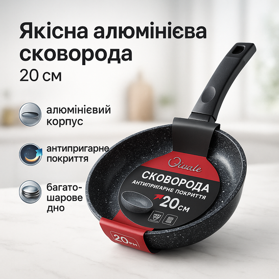 Сковорода гриль зручна UNIQUE UN-5102 20 см, Зручна сковорода для щоденного використання AZ-33