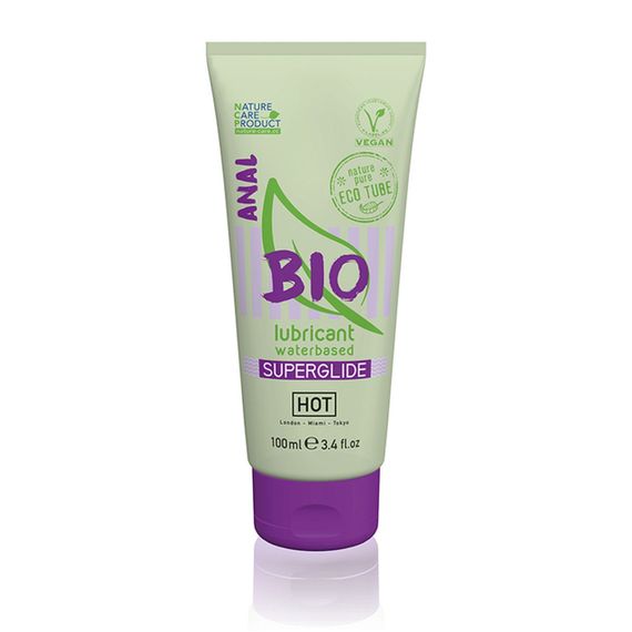 Анальний лубрикант на водній основі Hot Bio lubricant Superglide Anal, 100 мл Sex Aura