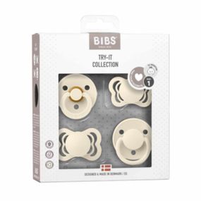 Набір сосок пустушок BIBS Try It Ivory від народження 0-6 міс