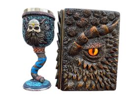 Подарунковий набір Келих 3D Молот Тора Вікінг і Блокнот 3D «Жар Серця Дракона»