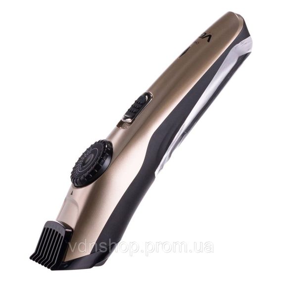 Машинка для стрижки волосся та бороди  на акумуляторі з насадками Золотистий VGR V-031 | Зображення 2