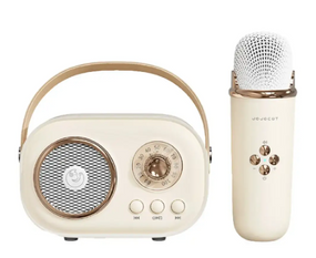 Акустическая система «RETRO» с микрофоном ∙ Беспроводная портативна Bluetooth колонка на аккумуляторе ∙ Мини-караоке