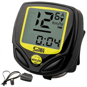 Велокомп'ютер бездротовий, 14 функцій, SunDing SD-548C / Велосипедний спідометр / Одометр для велосипеда