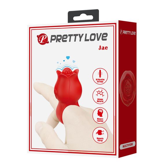 Вібратор на палець Pretty Love Jae, червоний | Зображення 2