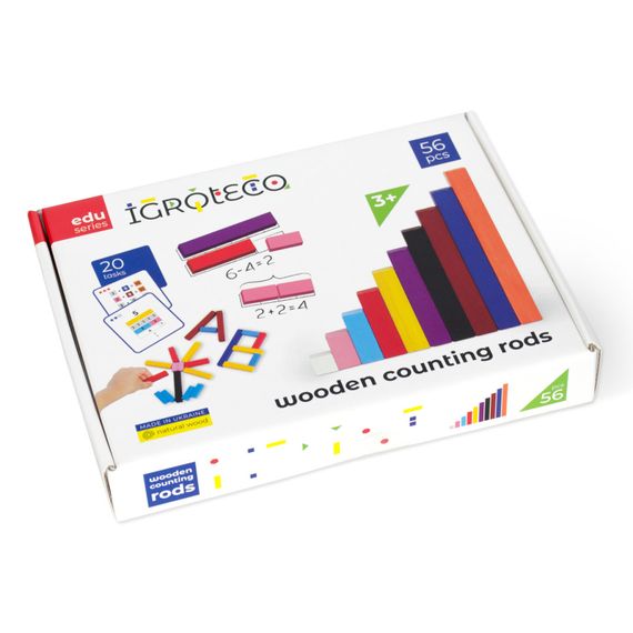 Навчальний набір "Палички для рахунку Кюїзенера" Igroteco 900385, 56 деталей | Зображення 3