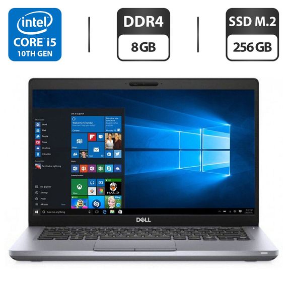 Ультрабук Б-класс Dell Latitude 5411 / 14" (1920x1080) IPS / Intel Core i5-10400H (4 (8) ядра по 2.6 - 4.6 GHz) / 8 GB DDR4 / 256 GB SSD M.2 / Intel UHD Graphics / WebCam / Windows 10 б/у