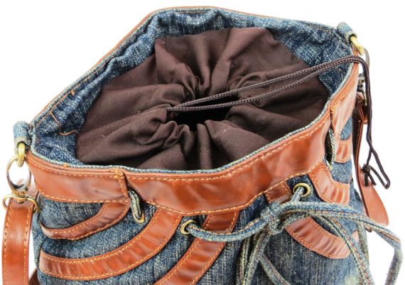 Джинсовая сумка Fashion jeans bag темно-синяя | Зображення 6