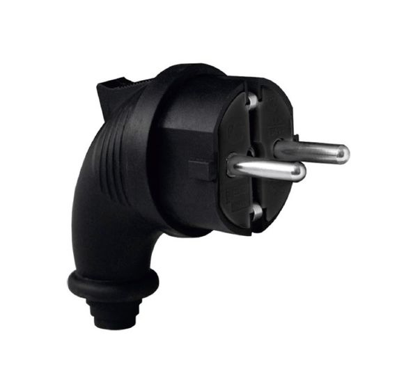 Вилка каучукова кутова з заземленням RUBBER IP44 Ny95000073