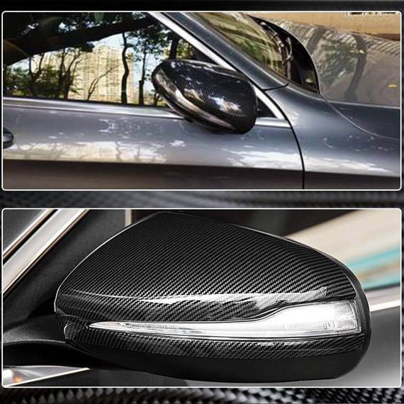Кришки дзеркал V2 (Карбон) для Mercedes C-сlass W205 2014-2021 рр | Зображення 7