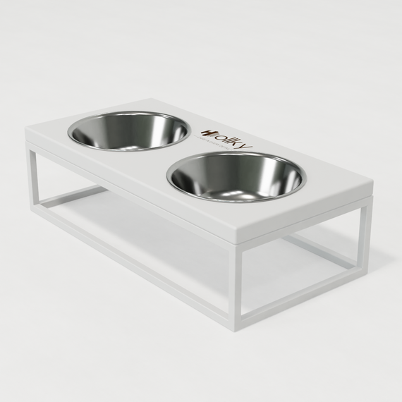 Миски на подставке для средних собак и больших котов Hollky Base M (2 × 0,95 л) BM-422110-WHWH | Зображення 6