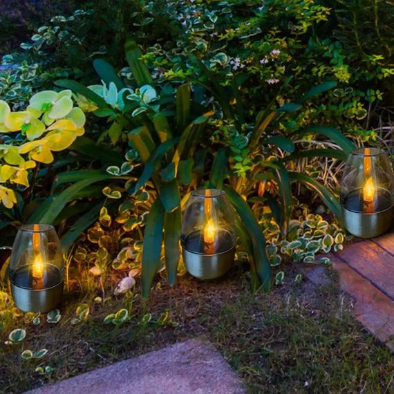 Вулична свічка SL-060 із сонячною батареєю, декоративні нічники для газону, світильник 6 шт | Зображення 5