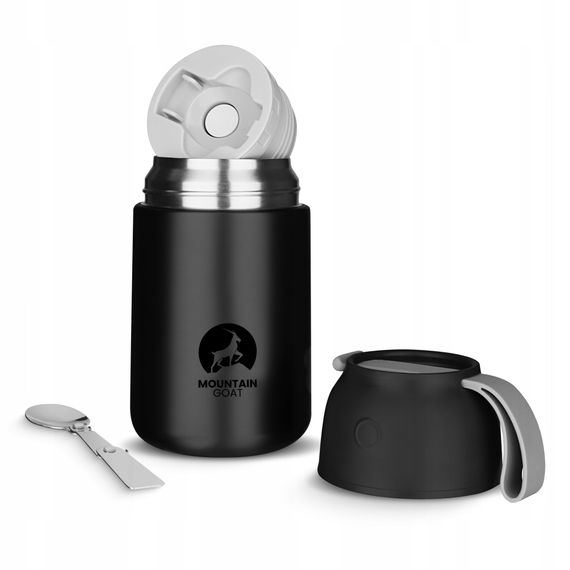 Термос для їжі Mountain Goat 0.72 л з ложкою Black (P-5905973406956) | Зображення 4