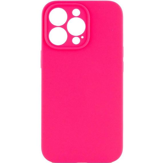 Чехол Silicone Case Full Camera Protective (AA) NO LOGO для Apple iPhone 13 Pro Max (6.7") Розовый / Barbie pink