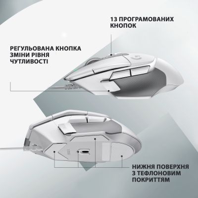 Мышка Logitech G502 X USB White (910-006146) | Зображення 4