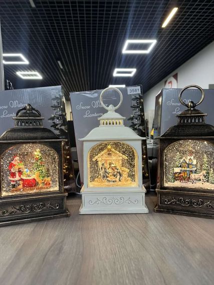 Новорічний музичний ліхтар нічник з підсвічуванням Xmas 24072D