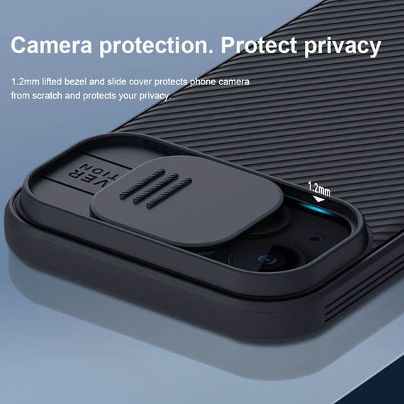 Карбонова накладка Nillkin CamShield Pro для Apple iPhone 15 (6.1") Black | Зображення 6