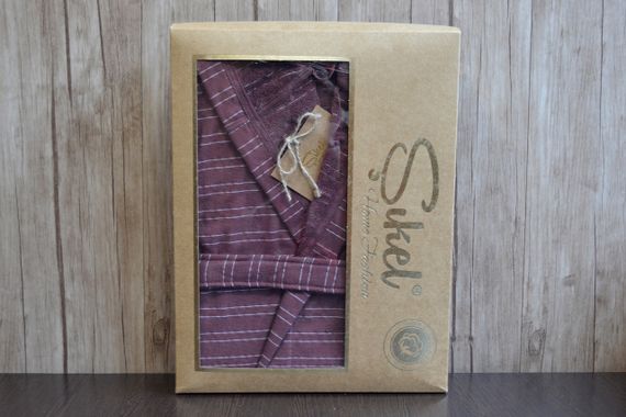 Жіночий халат Sikel Bordo з капюшоном M | Зображення 1