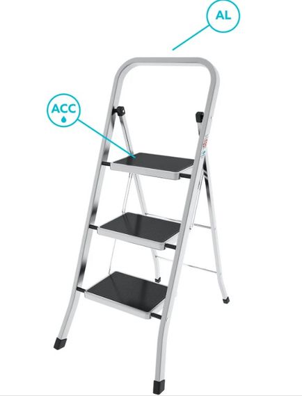 Драбина Colombo Factotum Alu 3 щаблі (G110AT3W) | Зображення 2