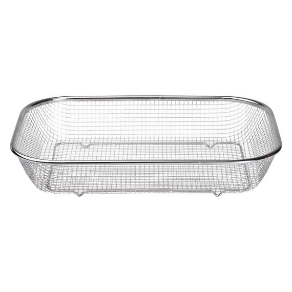 Сито-корзина для мытья овощей и фруктов 37.5х27.5х6.8 см дуршлаг из нержавеющей стали HP-19-23-L | Зображення 1