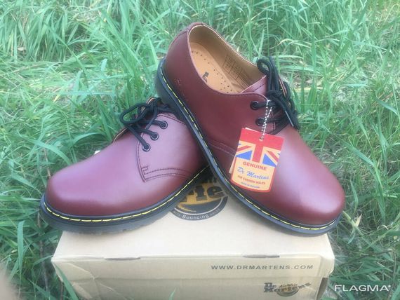 Ботинки полуботинки туфли Dr. Martens 1461 Cherry RED Smooth (Бордовые) Размер 41 42 43... | Зображення 1