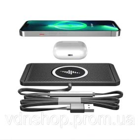 Силіконовий килимок в авто зі швидкою бездротовою зарядкою Car Wireless Pad C1 15W