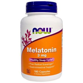 Мелатонін для сну NOW Foods Melatonin 3 mg 180 Caps NOW-03257