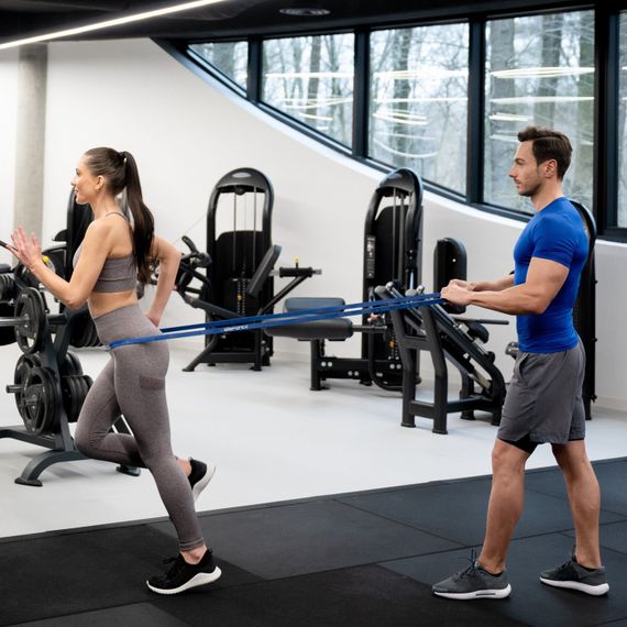 Резинка для фітнесу Gymtek 12-28кг синя | Зображення 5