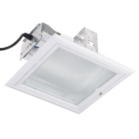 Світильник стельовий врізний DL-10W/2x26W WH/101 634 0105 SQR