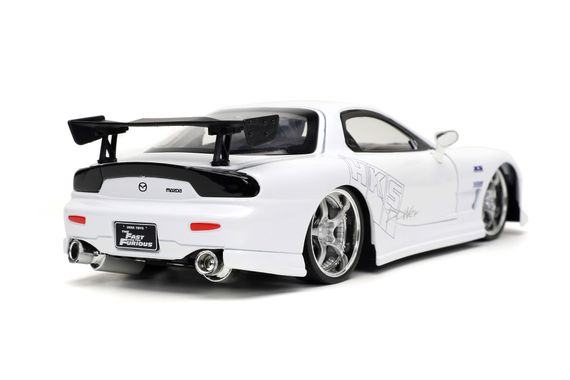 Ігрова металева машинка Fast and Furious Mazda RX-7 1993 white | Зображення 8