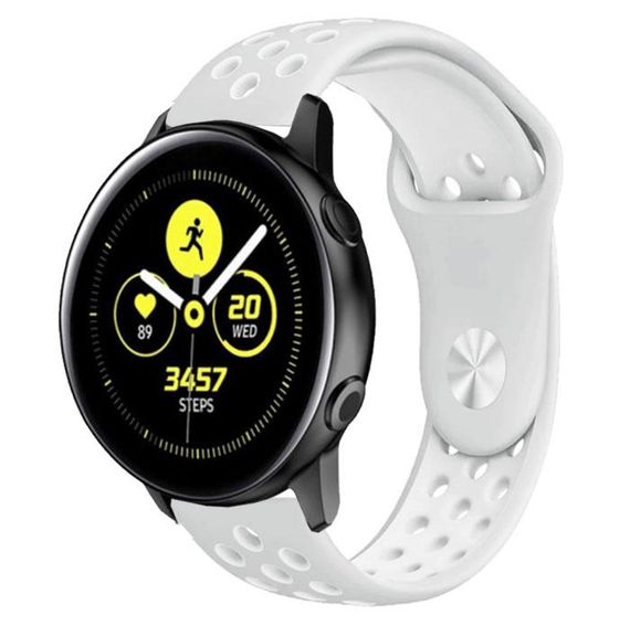 Спортивний ремінець Primo Perfor Sport для годинника Samsung Galaxy Watch Active / Active 2 - Grey&White