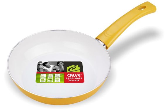 Сковорода антипригарная Calve 28 см CL-1911 алюминиевая желтая