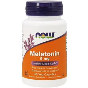 Мелатонін для сну NOW Foods Melatonin 5 mg 60 Veg Caps