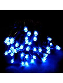 Светодиодная гирлянда электрическая Led на 100 светодиодов с контроллером зеленый провод Синий