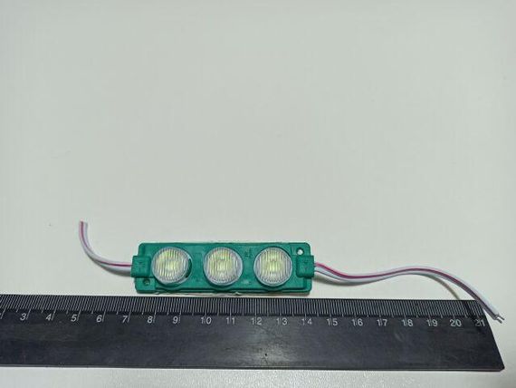Модуль світлодіодний 3SMD (30 х 30) зелений