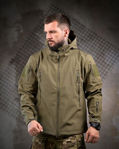 Тактична куртка софтшел LINKOLN олива ПП7948 | Зображення 1