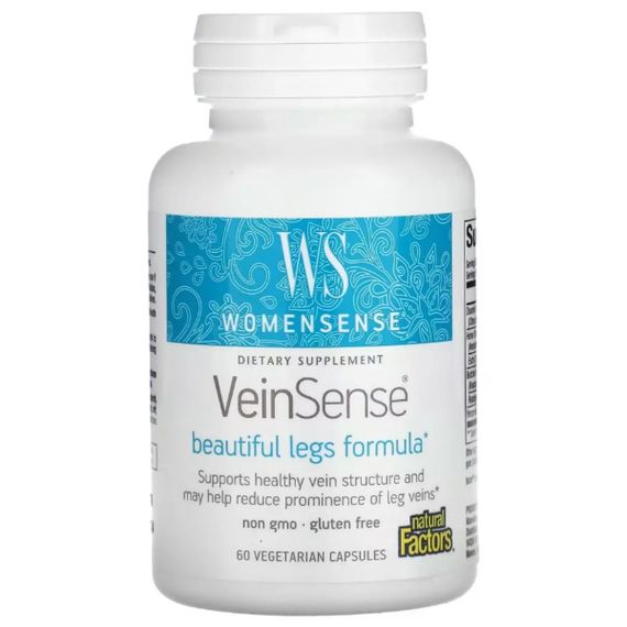 Комплекс для профілактики тиску та кровообігу Natural Factors WomenSense VeinSense 60 Veg Caps