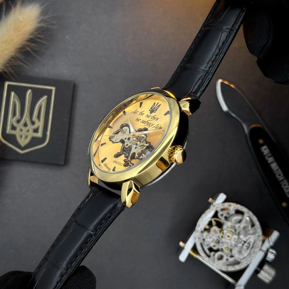 Класичний чоловічий годинник Awarder 022-3D Не Забуду Дім Gold-Gold | Зображення 7