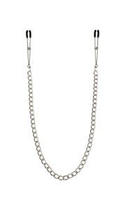 Тонкие зажимы для сосков с цепочкой Feral Feelings Chain Thin nipple clamps Серебристый One Size