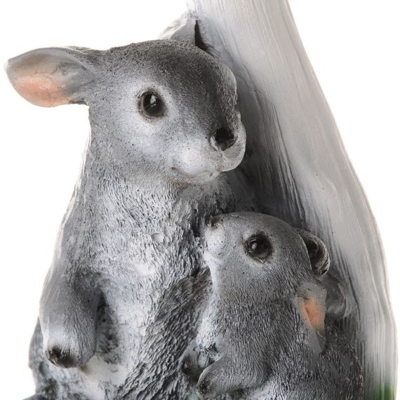 Садовая фигурка Мухомор с двумя зайцами | Зображення 3