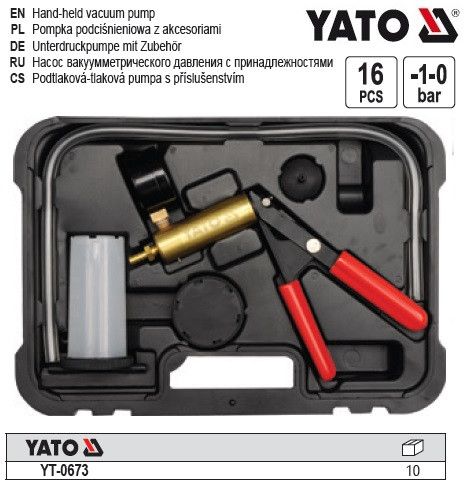 Набір насос ручний вакуумний YATO Польща помпа 16 шт YT-0673 | Зображення 1