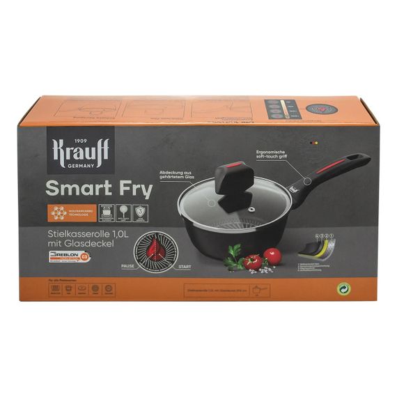 Ковш кухонный Krauff Smart Fry 25-45-158, 1 л, 16 см, алюминиевый с антипригарным покрытием и крышкой | Зображення 8