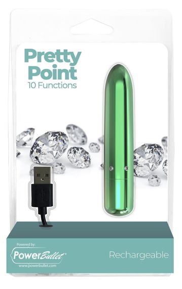 Віброкуля PowerBullet - Pretty Point Rechargeable Bullet Teal | Зображення 5