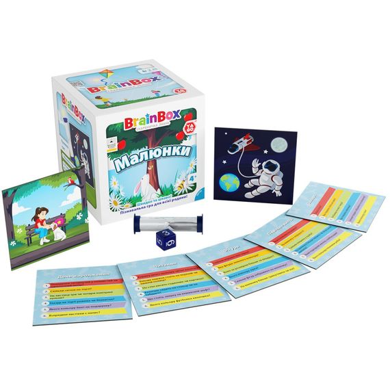 Карточная игра Brainbox "Рисунки" Yago BZZBRPI01UA 55 карточек 1 игральный кубик | Зображення 6