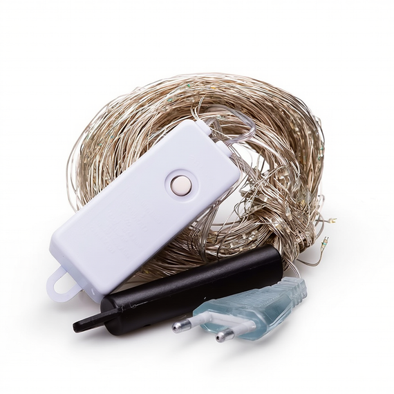 Гірлянда Кінський хвіст 3 м 20 ліній на 600 led лампочок на мідному дроті від мережі Білий 1733015W | Зображення 2