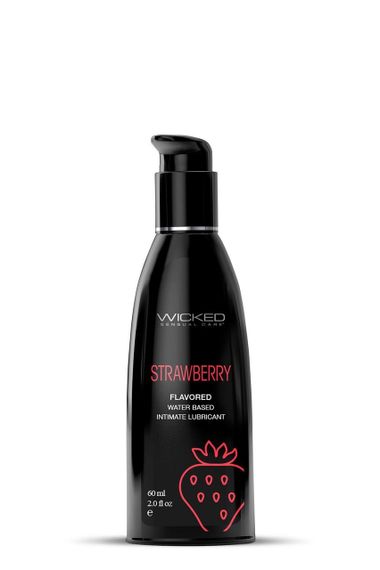 Лубрикант їстівний Wicked Strawberry Flavored зі смаком полуниці, 60 мл sexstyle